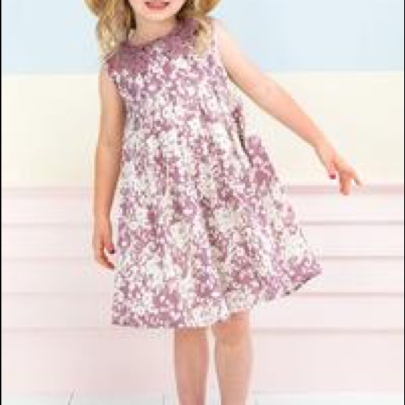 Puce Pink Pleated Waistline Print Sleeveless Dress - Picture 2 of 6